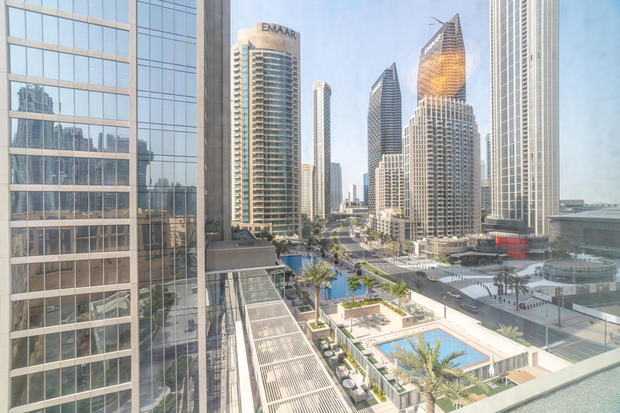 First Class 2Br With Full Dubai Boulevard View ภายนอก รูปภาพ